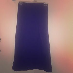 Strapless blue casual dress